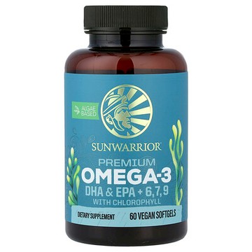 Sunwarrior, 歐米伽-3，素食 DHA + EPA，60 粒素食膠囊