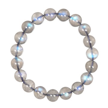 【正佳珠寶】拉長石 頂級超透體正藍光 10.4-10.8mm 拉長石手珠