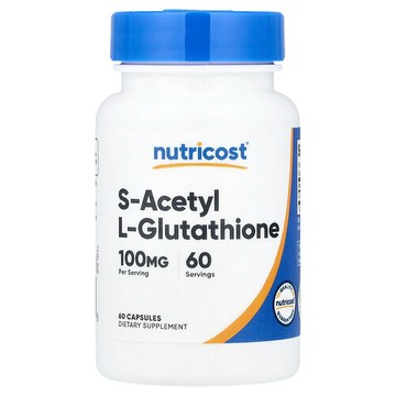 Nutricost, S-乙酰-L-谷胱甘肽，100 毫克，60 粒膠囊
