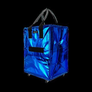 HANLIN BAGM 中號折疊拖拉包-藍色