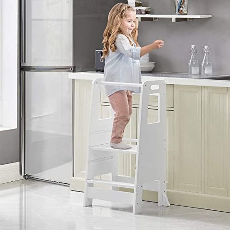 QINNKJIA 踏み台 子供用 木製 ステップ台 ２段 脚立 階段調整可能 子ども 幼児 キッズステップ トイレ 歯磨き 手洗い キッチン 通販  LINEポイント最大0.5%GET | LINEショッピング