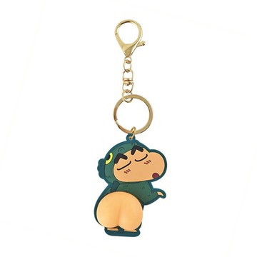 Miravivi 蠟筆小新 造型QQ紓壓鑰匙圈 PVC材質 17x5.2x1.5cm  1個  多色