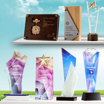 【客制化】獎盃 客制化獎盃 紀念品 五角星水晶獎盃訂製 創意獎牌定做訂製 大氣冠軍榮譽頒獎製作紀念品 可訂製