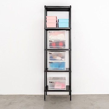 dayneeds 極致工藝 60x35x210cm五層置物架(烤漆黑) 收納架/儲藏架/書架