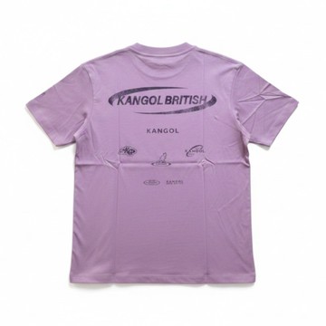 KANGOL 短T 紫色 落肩 涼感 復古印花T 短袖 中性 6625101392