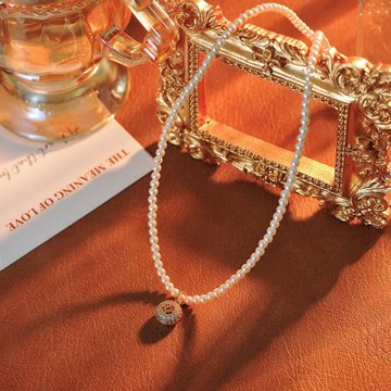 Hopes【璀璨極星】項鏈輕奢氣質微鑲鋯石鏤空八芒星吊墜珍珠項鏈