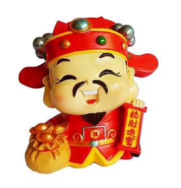 錢袋財神撲滿擺飾(中)，春節/過年佈置/擺飾/掛飾/吊飾/送禮/雞年，X射線【Z050152】