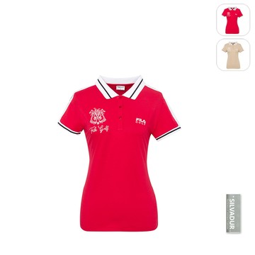 【FILA】女性 Golf 高爾夫 短袖POLO衫-紅色 5POZ-2124-RD