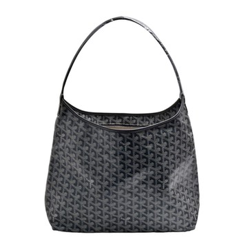 GOYARD 經典HOBO BAG系列印花防水帆布單肩購物包(灰色)