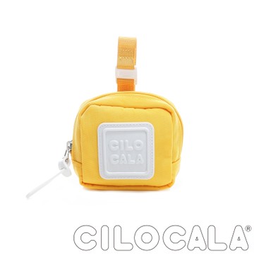 CILOCALA 亮彩尼龍防潑水可扣式零錢包 黃色