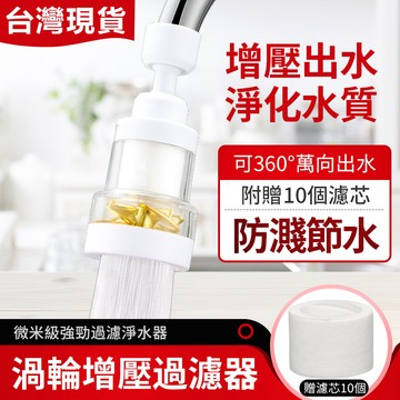 【台灣現貨】渦輪增壓防濺水龍頭過濾器 過濾出水口.增壓出水口活動出水口360度出水口.出水頭.水龍頭過濾器 濾芯棉