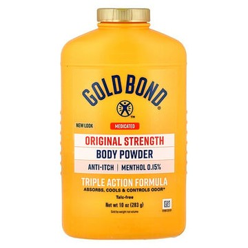 Gold Bond, 爽身粉，三重作用配方，原始效力，10 盎司（283 克）