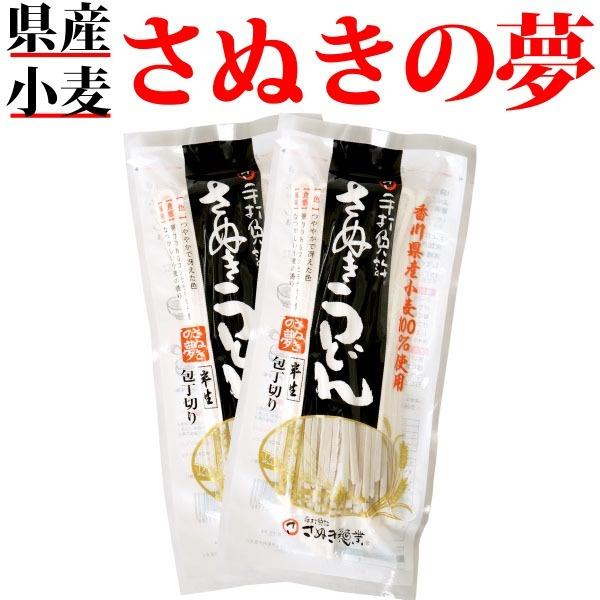 讃岐うどん さぬきの夢  300g×2袋 香川県産小麦 100%使用 送料無料 メール便 ポイント消化