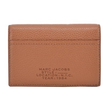 MARC JACOBS THE LEATHER 荔枝紋對開零錢短夾-棕_廠商直送