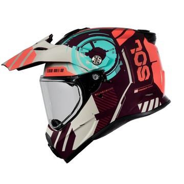 【SOL Helmets】SS-2P複合式安全帽 (曙光_勃根地紅/白) 帽舌需另加購｜ SOL安全帽官方商城