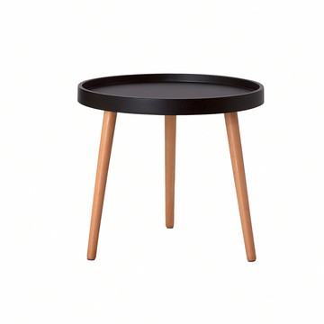 E-home Jafar伽法爾北歐造型小圓几-四色可選黑色