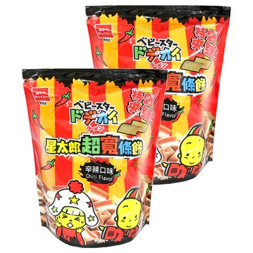 OYATSU 優雅食 BABY STAR 星太郎 超寬條餅 辛辣口味 特盛夾鏈包  230g  2包