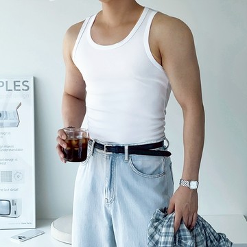 『GOAT』背心 坦克背心 2色 素面 彈性 美式 螺紋 健身 內搭 基本款背心