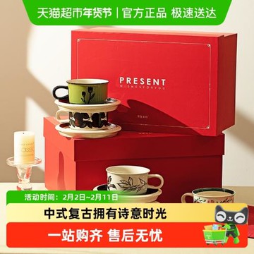 摩登主婦陶瓷咖啡杯套裝禮盒高檔精致結婚新婚伴手禮物杯子馬克杯