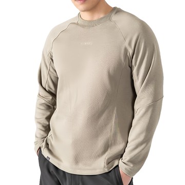 長袖 撞色拉格蘭 + 暖沙茶 親膚舒適保暖內搭  1件