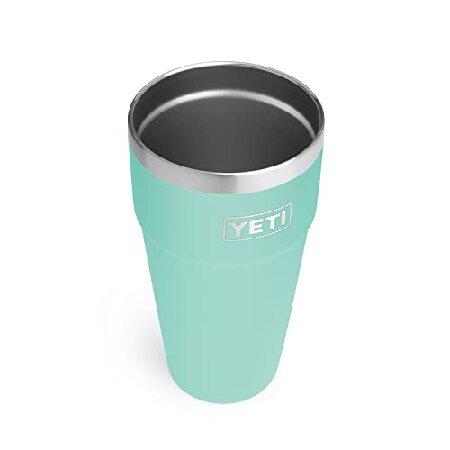 YETI Rambler 26 oz Stackable Cup, Vacuum Insulated, Stainless Steel with No Lid, Seafoam並行輸入品