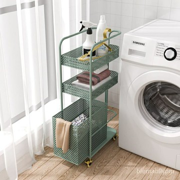 免運浴室輕奢臟衣籃ins風衛生間大容量衣服分類收納筐鐵藝推車置物架多層收納推車多功能可移動置物架角落置物架