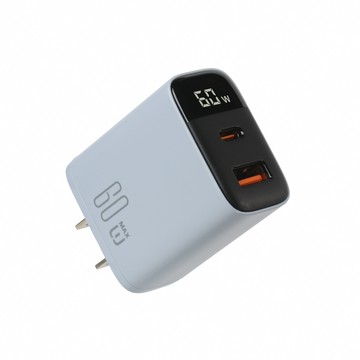 氮化鎵GaN快充器 智能數顯 60W 氮化鎵GaN雙孔快充頭(K37)