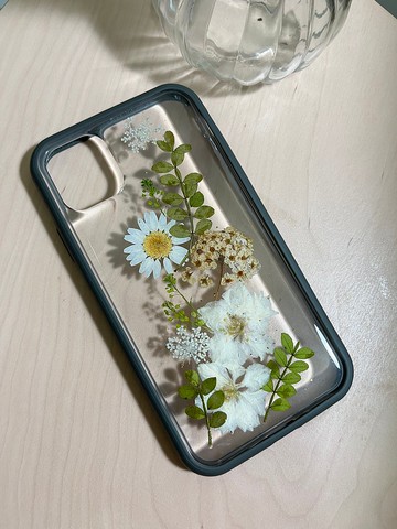 原創 押花手機殼x 插花系押花  犀牛盾 空壓殼 iphone 壓花手機殼