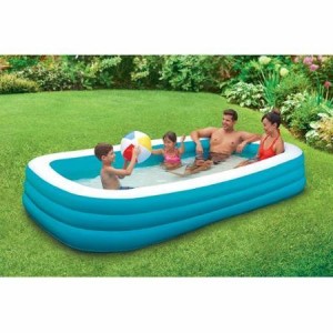 プール ビニールプール ファミリープール 120” Deluxe Inflatable Family Pool, 120” x 72” x 22”