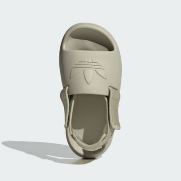 Adidas Adifom Adilette C [IG8434] 中童 涼拖鞋 休閒 三葉草 魔鬼氈 日常 舒適 灰綠