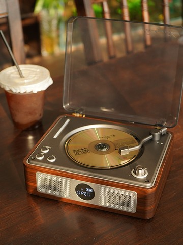 批發THINKYA A11復古CD播放機專輯光碟播放器藍牙音箱便攜音響【北歐家居生活】