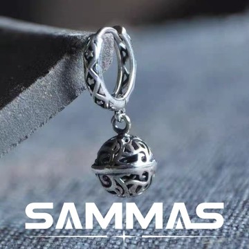 SAMMAS耳環 手工復古鏤空耳墜 女耳環 新款2024鈴鐺耳環 耳扣 氣質 百搭 耳圈 穿搭配件 個性耳環 復古耳環