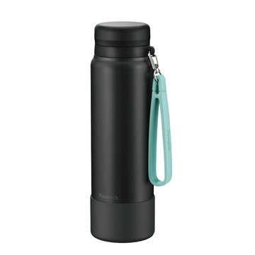 Peacock 運動隨身316不鏽鋼保冷保溫杯1000ML(附運動提帶+防撞底座)-曜石黑
