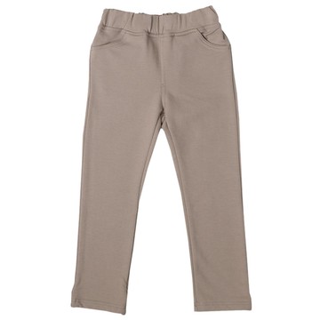 akachan honpo - 10分長經典褲 裏起毛-一般合身款-深灰色