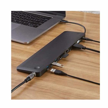 Amazon Basics Pedestal 擴展塢 3 USB-A, Ethernet, SD/TF Card Reader, Audio, and Type-C 黑 [2美國直購]