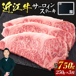 近江牛 サーロイン ステーキ 250ｇ × 3枚 （贈答用黒箱） 黒毛和牛 切り落し 和牛 国産 近江牛 和牛 近江牛 ブランド牛 和牛 近江牛 三大和牛 牛肉 和牛 近江牛 冷凍 贈り物 和牛 近江牛 ギフト 和牛 近江牛 プレゼント 和牛 近江牛 黒毛和牛 AO12 いろは精肉店