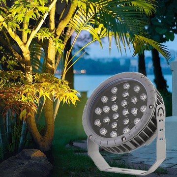 led圓形七彩照樹燈地插投光射燈戶外防水園林工程景觀草坪庭院燈