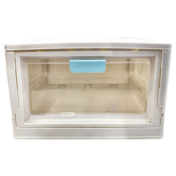 可摺疊收納箱 單開門 藍色  大  1個