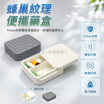 台灣出貨✨ 方形分格藥盒 滑蓋便攜藥盒 旅行隨身藥盒 蜂窩紋理小藥盒 精緻超薄藥盒 出國旅遊用藥盒 居家收納藥盒