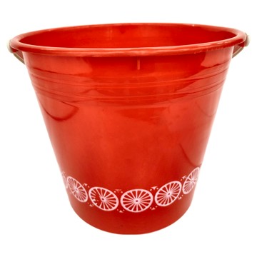 CHUANG YING 創贏 印花水桶(大) CY-59 規格:30.5(Ø)x28(H)cm 材質:PP(聚丙烯)  紅色  1個