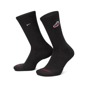 Nike 長襪 Everyday Plus 黑 紅 速乾 刺繡 中筒襪 休閒襪 襪子 FQ0327-010