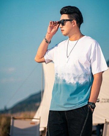 大尺碼男裝 短袖T恤 大尺碼T恤 圓領T恤 2XL~7XL 男潮服 櫻桃嚴選 個性t恤 加大尺碼 男短T 大碼t