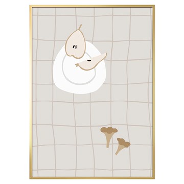 Boluo 菠蘿選畫所 若即若梨 掛畫  40 x 30cm  金色