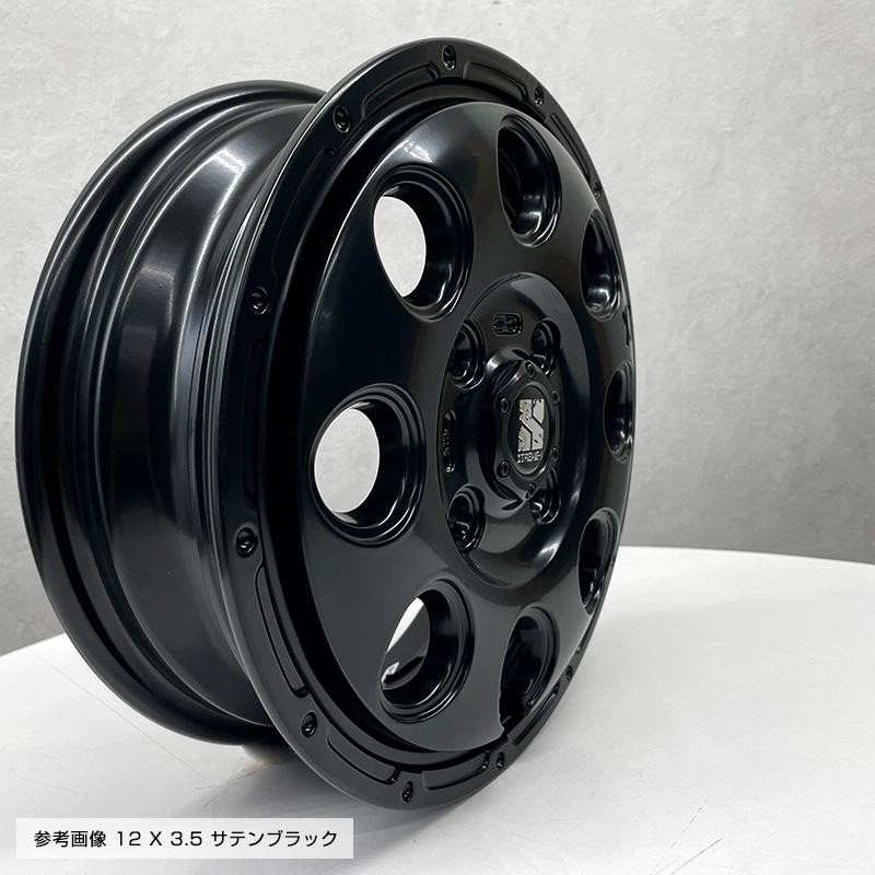 604V 145/80R12 80/78N エクストリームJ KK03 12×4.0 サテンブラック 4 