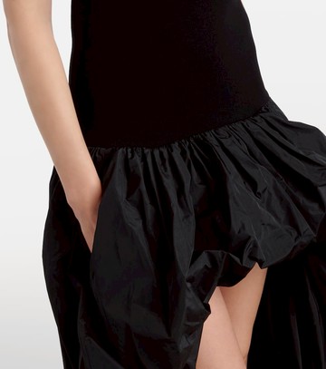 Stella McCartney Asymmetric crêpe and jersey gown