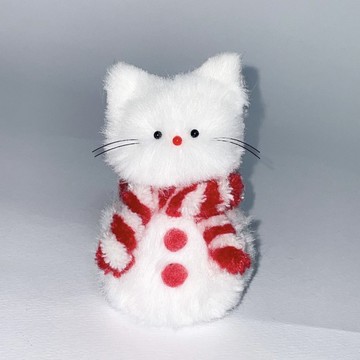 雪白貓貓鑰匙圈