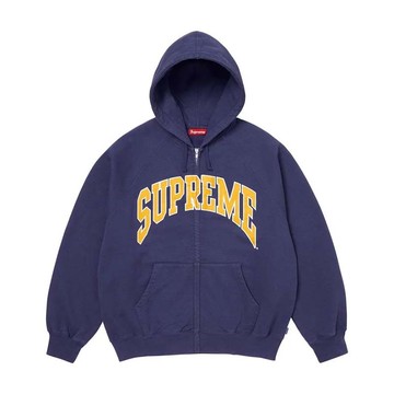 Supreme Cracked Raglan Zip Up Hooded Sweatshirt 裂紋印刷 拉鍊 連帽外套 藍色 SS26SW81-WY [台灣現貨]