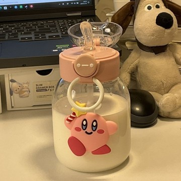 ✨限時秒殺☜桃園出貨✨卡通水杯可愛ins高顏值大容量耐高溫簡約吸管新款女學生塑料杯子