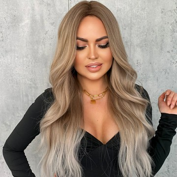 【巴黎精品】現貨+預購 長假髮透氣假髮片輕量假髮免打理隱形增髮整頂假髮角色扮演-漸層長捲髮3色a1ab45