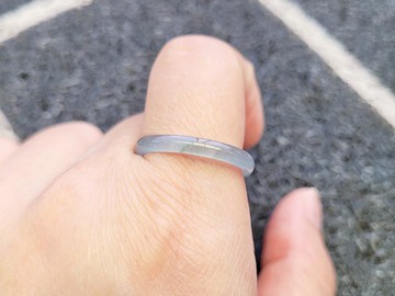 【親翠】天然瓜地馬拉翡翠 高冰起剛漸層綠飄花手指鐲16號戒圈